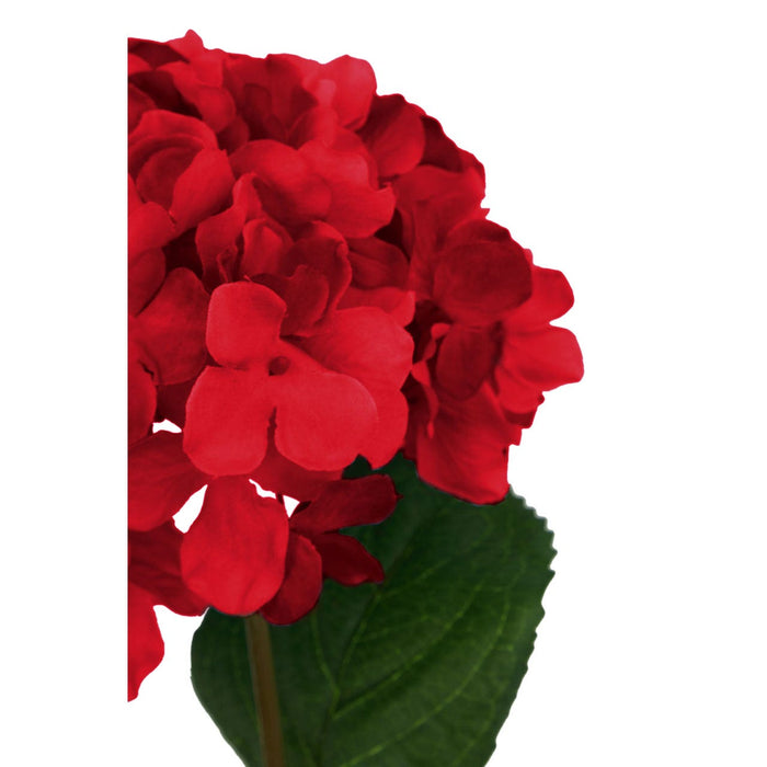 Fiori Hydrangea Stem Red Flower - 74cm - Modern Home Interiors