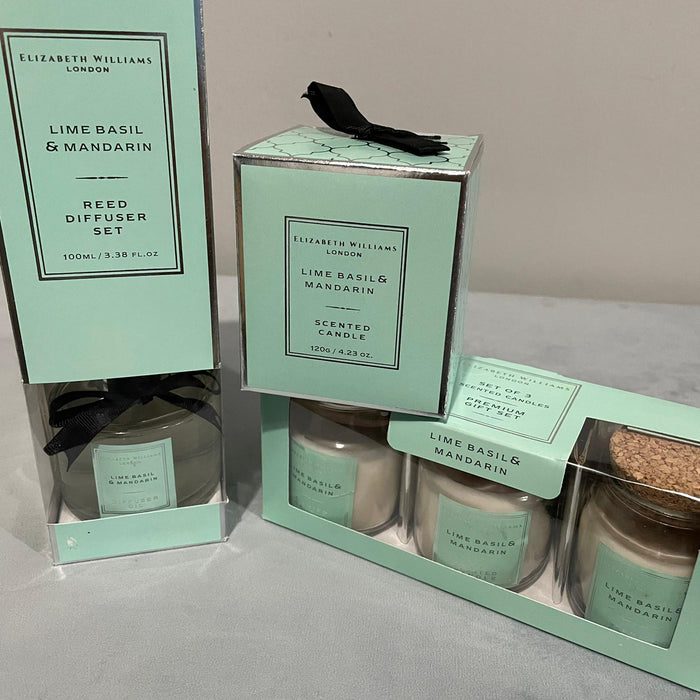 Elizabeth Williams London Home Fragrance Pastel Diffuser Candle - Full Gift Set