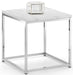 Julian Bowen Scala White Marble Effect Top Lamp Table - Modern Home Interiors