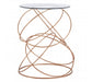 Lexa Rose Gold Circles Side Table - Modern Home Interiors