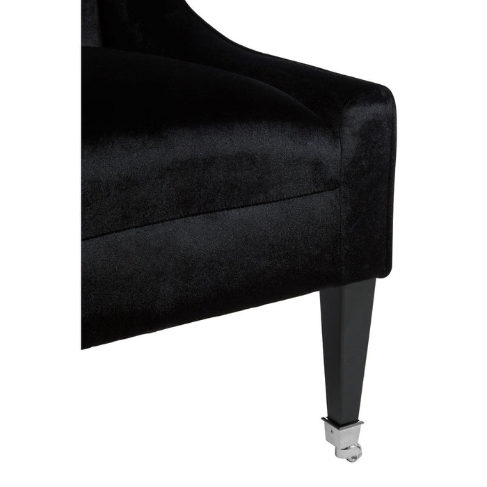 Downton Black Velvet Chair - Modern Home Interiors