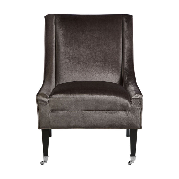 Downton Grey Velvet Chair - Modern Home Interiors