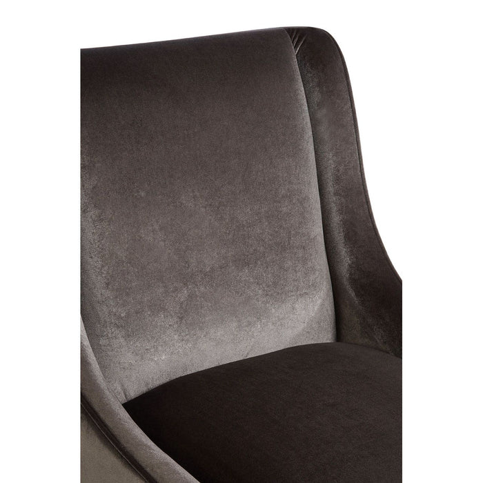 Downton Grey Velvet Chair - Modern Home Interiors