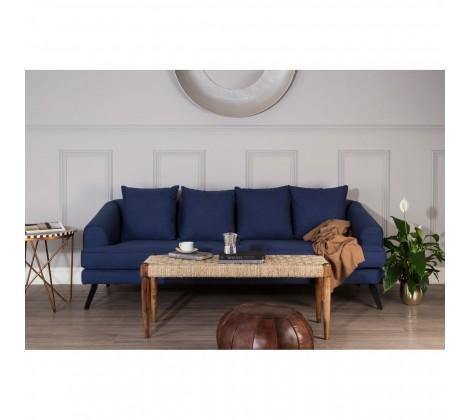 Mylo 3 Seater Navy Fabric Sofa - Modern Home Interiors