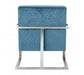 Gatsby Teal Fabric and Silver Accent Chair - Modern Home Interiors