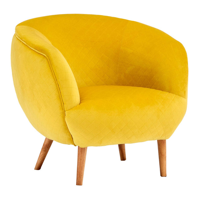 Oscar Yellow Fabric Chair - Modern Home Interiors