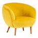 Oscar Yellow Fabric Chair - Modern Home Interiors