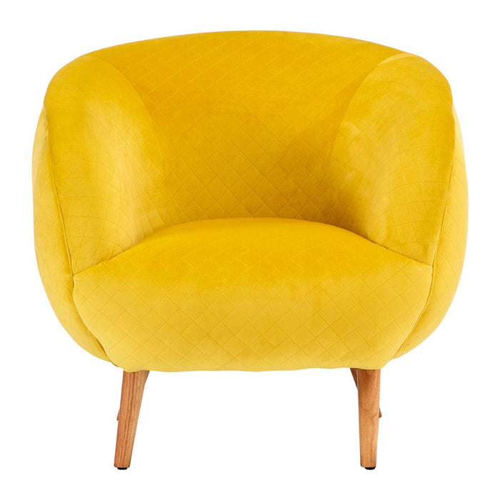 Oscar Yellow Fabric Chair - Modern Home Interiors