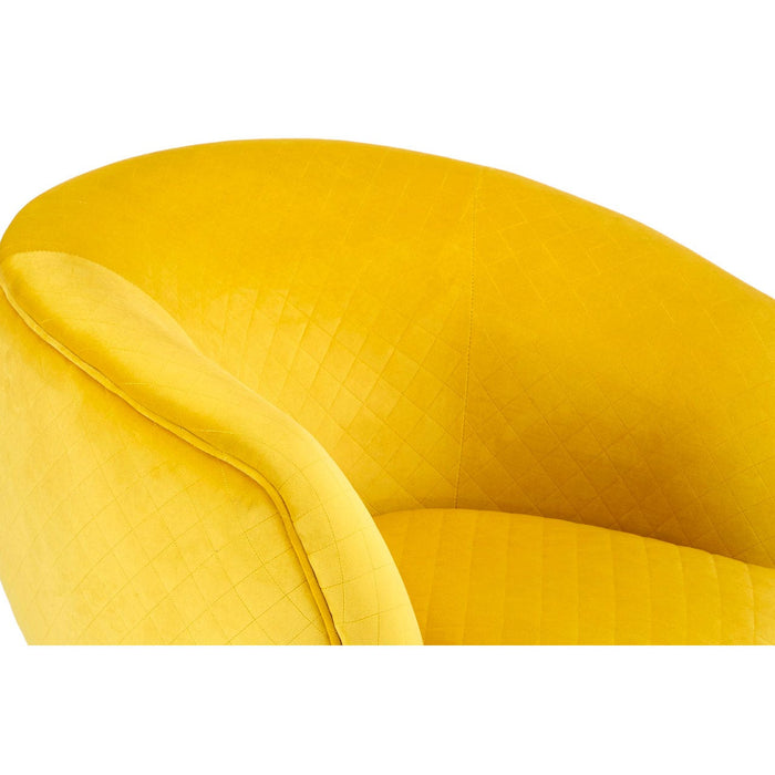 Oscar Yellow Fabric Chair - Modern Home Interiors