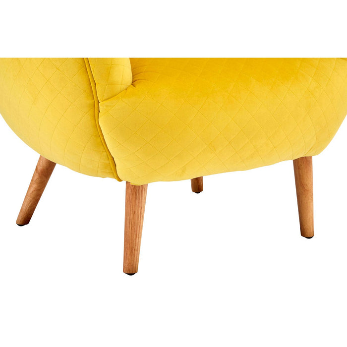 Oscar Yellow Fabric Chair - Modern Home Interiors