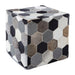 Safira Black/White/Grey Natural Patchwork Pouffe - Modern Home Interiors