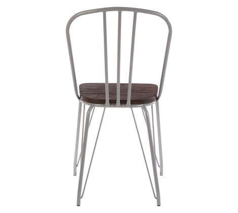 District Grey Metal And Elm Wood Chair - Modern Home Interiors