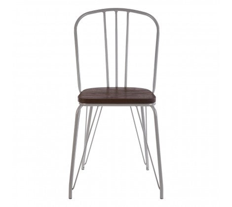 District Grey Metal And Elm Wood Chair - Modern Home Interiors