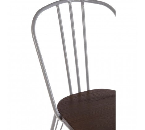 District Grey Metal And Elm Wood Chair - Modern Home Interiors