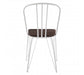 District White Metal And Elm Wood Chair - Modern Home Interiors