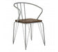 District Grey Metal And Elm Wood Arm Chair - Modern Home Interiors