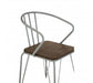 District Grey Metal And Elm Wood Arm Chair - Modern Home Interiors