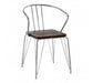 District Chrome Metal And Elm Wood Arm Chair - Modern Home Interiors