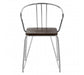 District Chrome Metal And Elm Wood Arm Chair - Modern Home Interiors