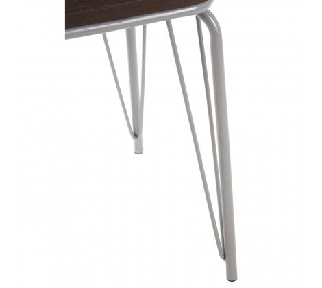 District Grey Metal / Elm Small Wood Stool - Modern Home Interiors