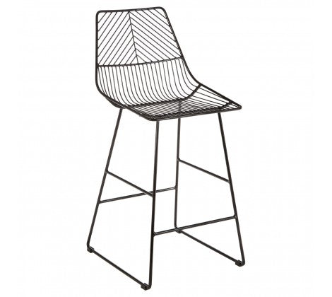 District Black Metal Wire Tapered Wire Chair - Modern Home Interiors