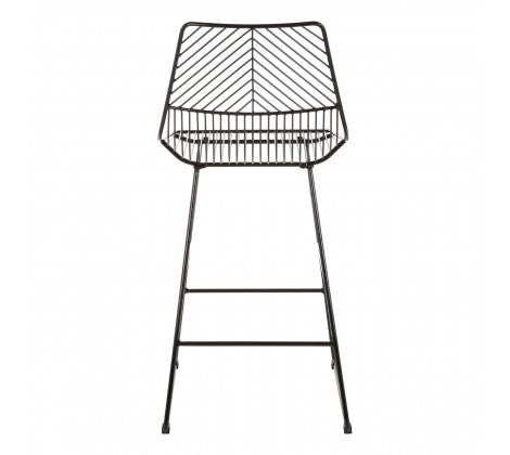 District Black Metal Wire Tapered Wire Chair - Modern Home Interiors