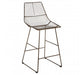 District Bronze Metal Wire Tapered Bar Chair - Modern Home Interiors