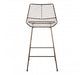 District Bronze Metal Wire Tapered Bar Chair - Modern Home Interiors