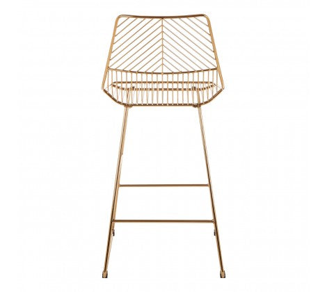 District Gold Metal Wire Tapered Bar Chair - Modern Home Interiors