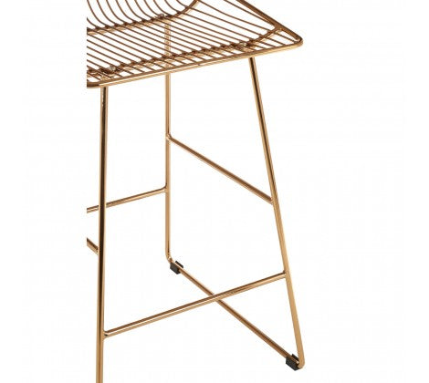 District Gold Metal Wire Tapered Bar Chair - Modern Home Interiors