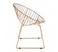 District Gold Metal Wire Rounded Chair - Modern Home Interiors