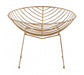 District Gold Metal Wire Rounded Chair - Modern Home Interiors