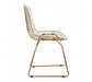 District Gold Metal Grid Frame Wire Chair - Modern Home Interiors