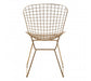 District Gold Metal Grid Frame Wire Chair - Modern Home Interiors