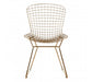 District Gold Metal Grid Frame Wire Chair - Modern Home Interiors