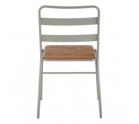 District Grey Metal And Elm Wood Chair - Modern Home Interiors