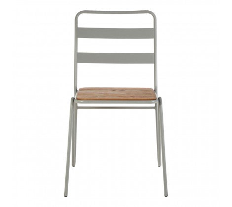 District Grey Metal And Elm Wood Chair - Modern Home Interiors