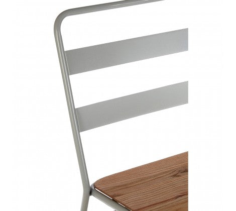 District Grey Metal And Elm Wood Chair - Modern Home Interiors