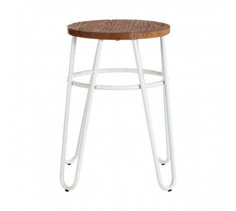 District Elm Wood Hairpin Stool - Modern Home Interiors