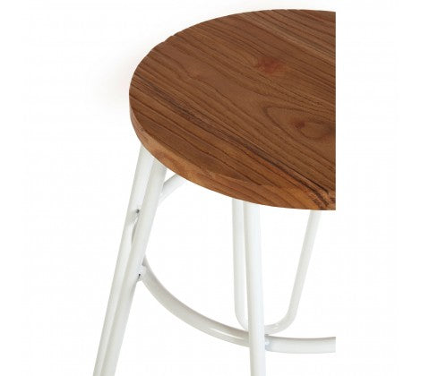 District Elm Wood Hairpin Stool - Modern Home Interiors