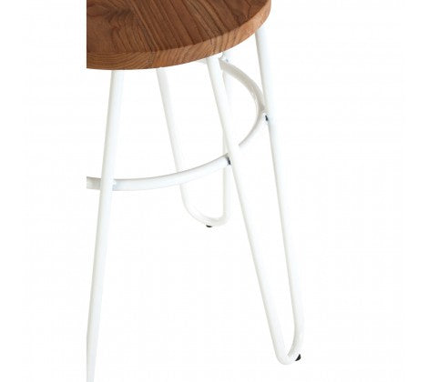 District Elm Wood Hairpin Stool - Modern Home Interiors