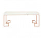 Allure White Gloss and Rose Gold Coffee Table - Modern Home Interiors