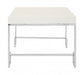 Allure White Gloss and Silver Coffee Table - Modern Home Interiors