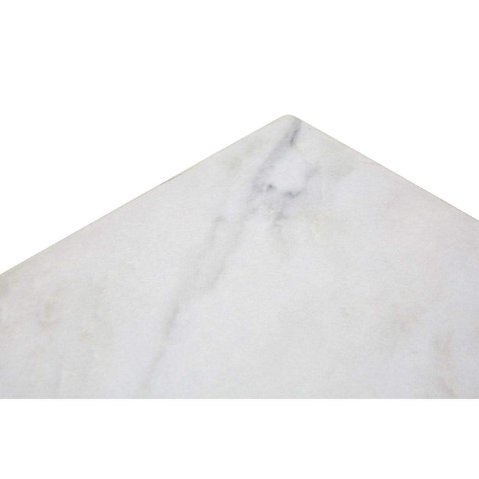 Allure White Faux Marble Square End Table - Modern Home Interiors