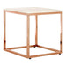 Allure Square White Marble End Table - Modern Home Interiors