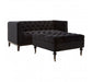 Sasha 2 Seater Black Velvet Sofa - Modern Home Interiors