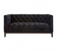 Sasha 2 Seater Black Velvet Sofa - Modern Home Interiors