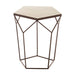 Shalimar Pentagonal Marble Top Side Table - Modern Home Interiors