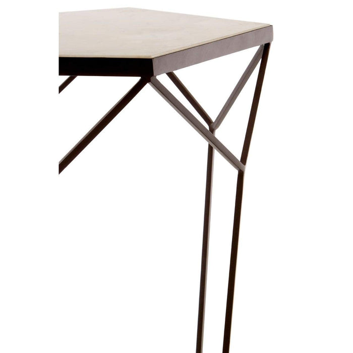 Shalimar Pentagonal Marble Top Side Table - Modern Home Interiors