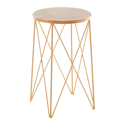 Shalimar Round Marble Top Side Table - Modern Home Interiors